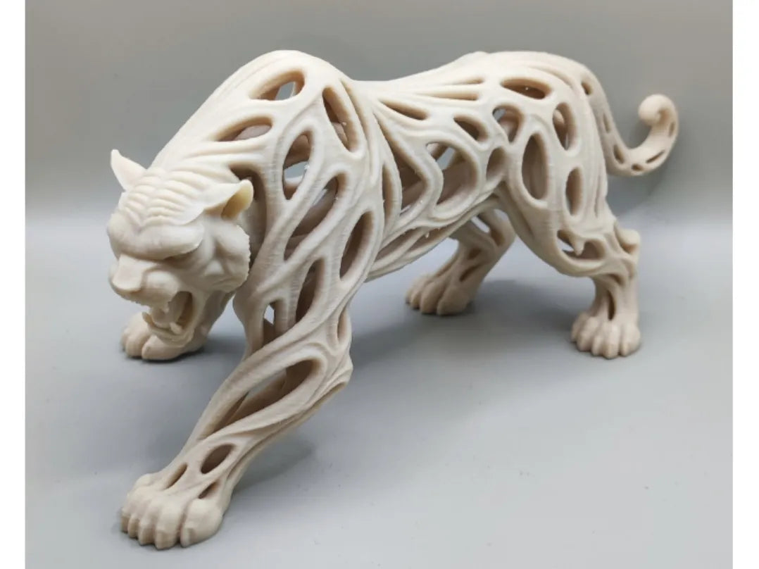 Sculpture abstraite du tigre puissant - Art Print