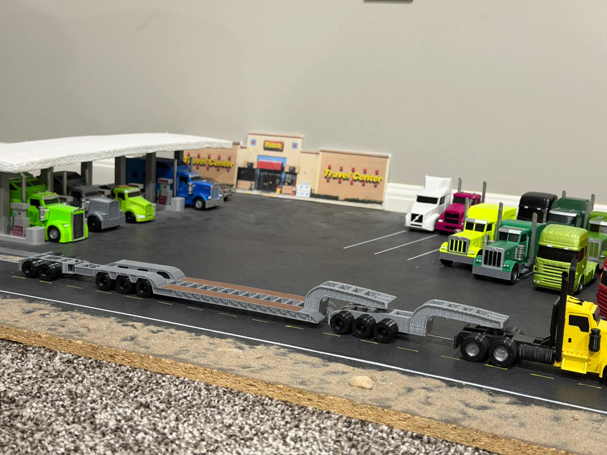 Lowboy 1/64 avec Jeep et Stinger - Auto Print
