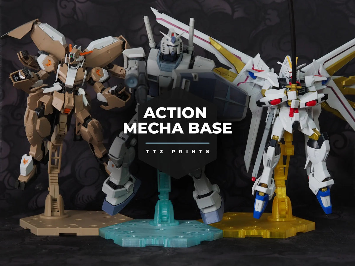 Base d'action Mecha 5 pour Gunpla Gundam HG RG MG - Figurine Print