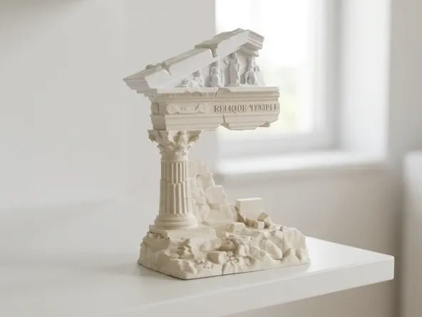 Ruines de Temple Relique Antique - Architecture Classique - Maquette Print