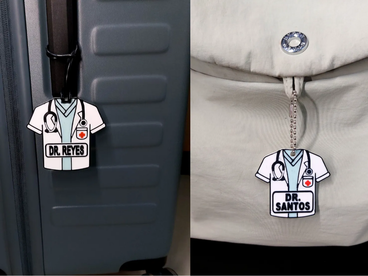 Mignon tag de bagage/porte-clés personnalisé de docteur - Cadeau Print