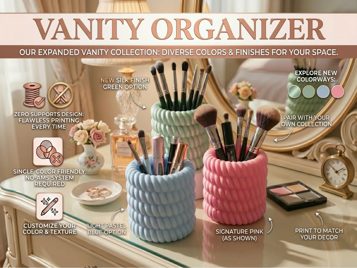 Organisateur de maquillage pour élastiques à cheveux - Beauté Print