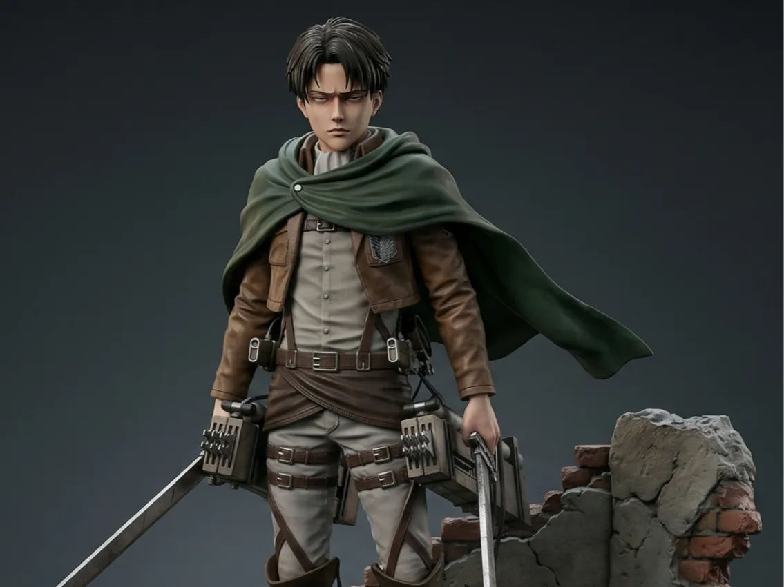 Statue épique de Levi Ackerman (L'Attaque des Titans) - Geek Print