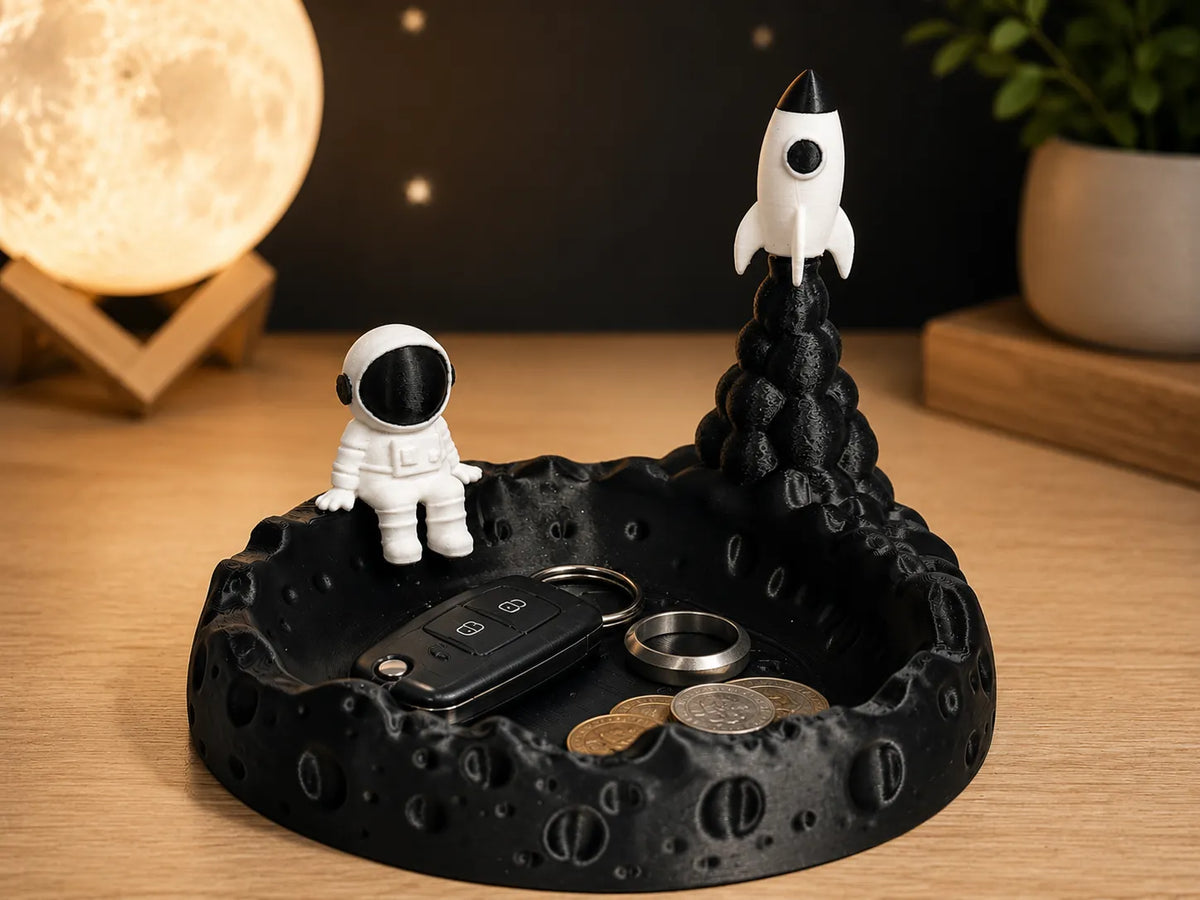 Plateau de rangement Lune Fusée Astronaute - Science Print