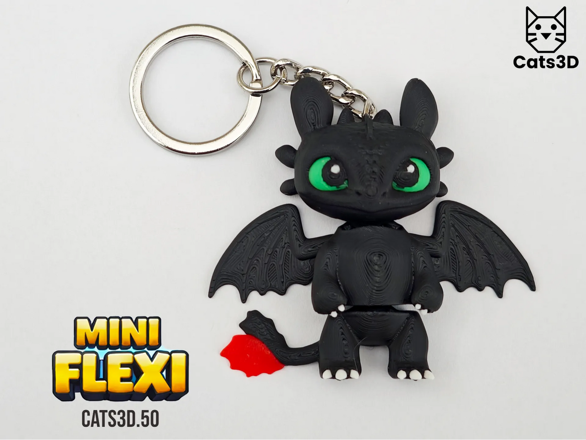 Krokmou – Mini Dragon Flexible (Desdentado/Banguela - Figurine Print