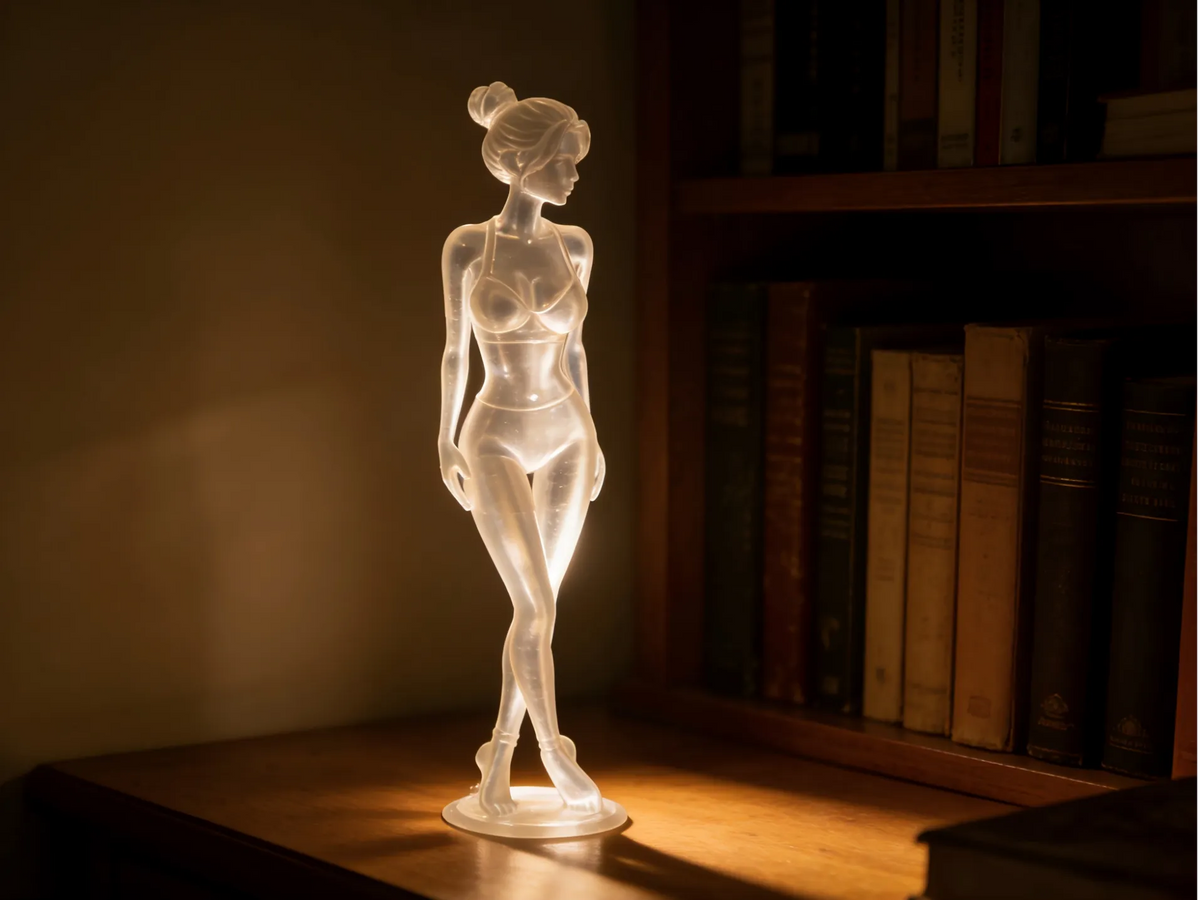 Sculpture d'art d'une fille de yoga sexy - Sport Print