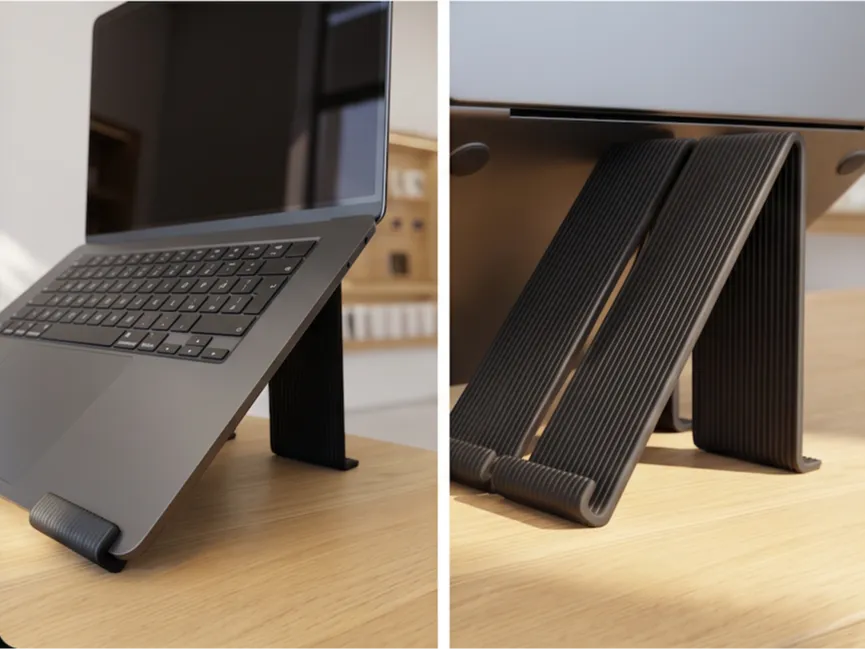 KAKU — Support minimal pour MacBook, Paire ergonomique à 40° - Bureau Print