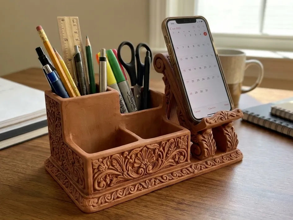 Organiseur de bureau baroque et support de téléphone - Bureau Print