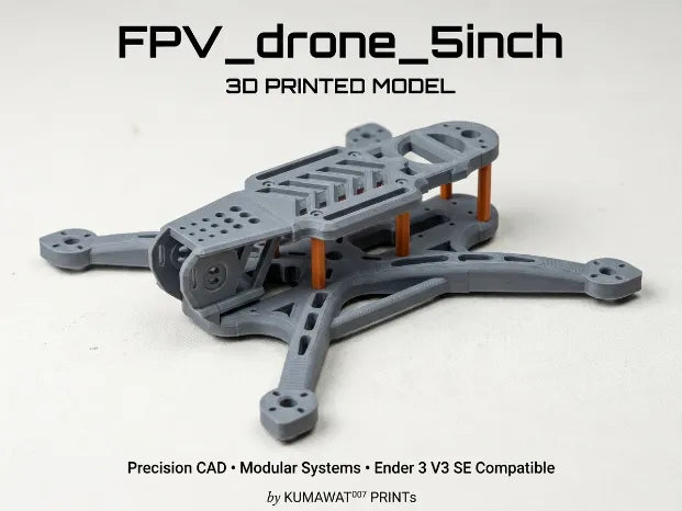 Drone FPV 5 pouces – Système de cadre de précision modulaire - Tech Print