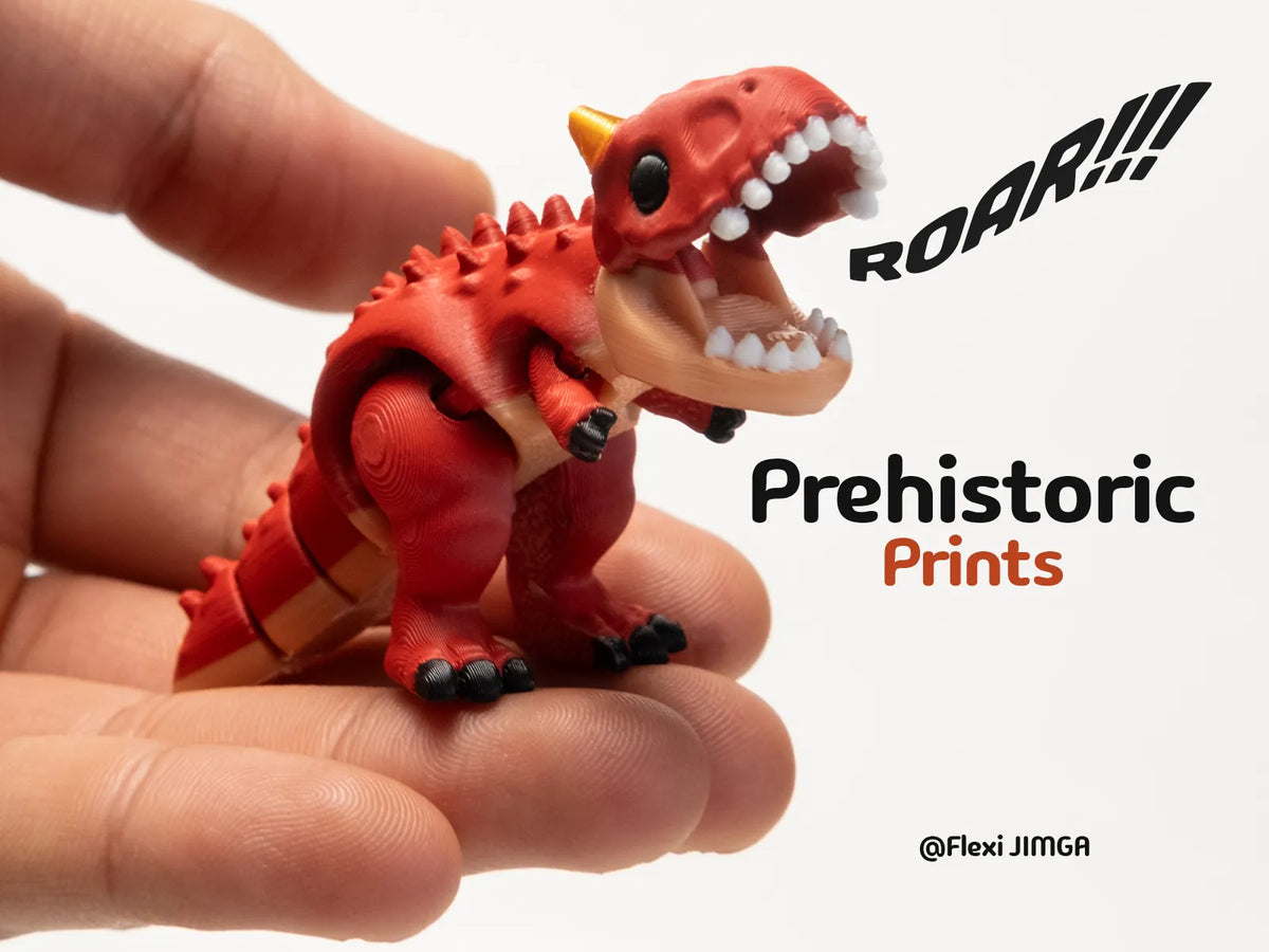 Mini Dinosaure Carnotaure Articulé - Maquette Print