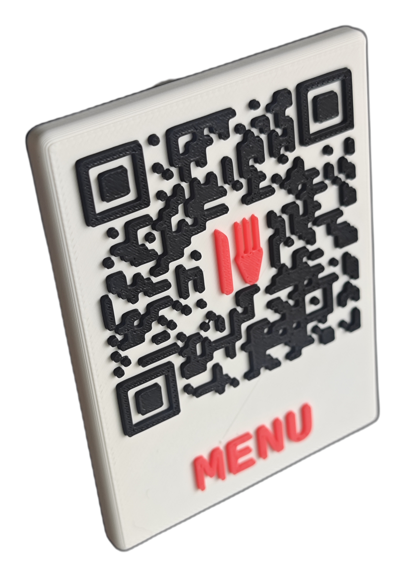 Support QR Code Menu Restaurant - vue de face détourée