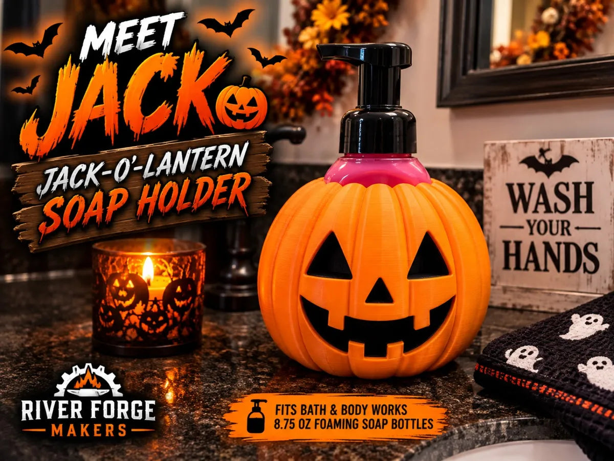 Porte-flacon de savon mousseux Citrouille d'Halloween - Fêtes Print