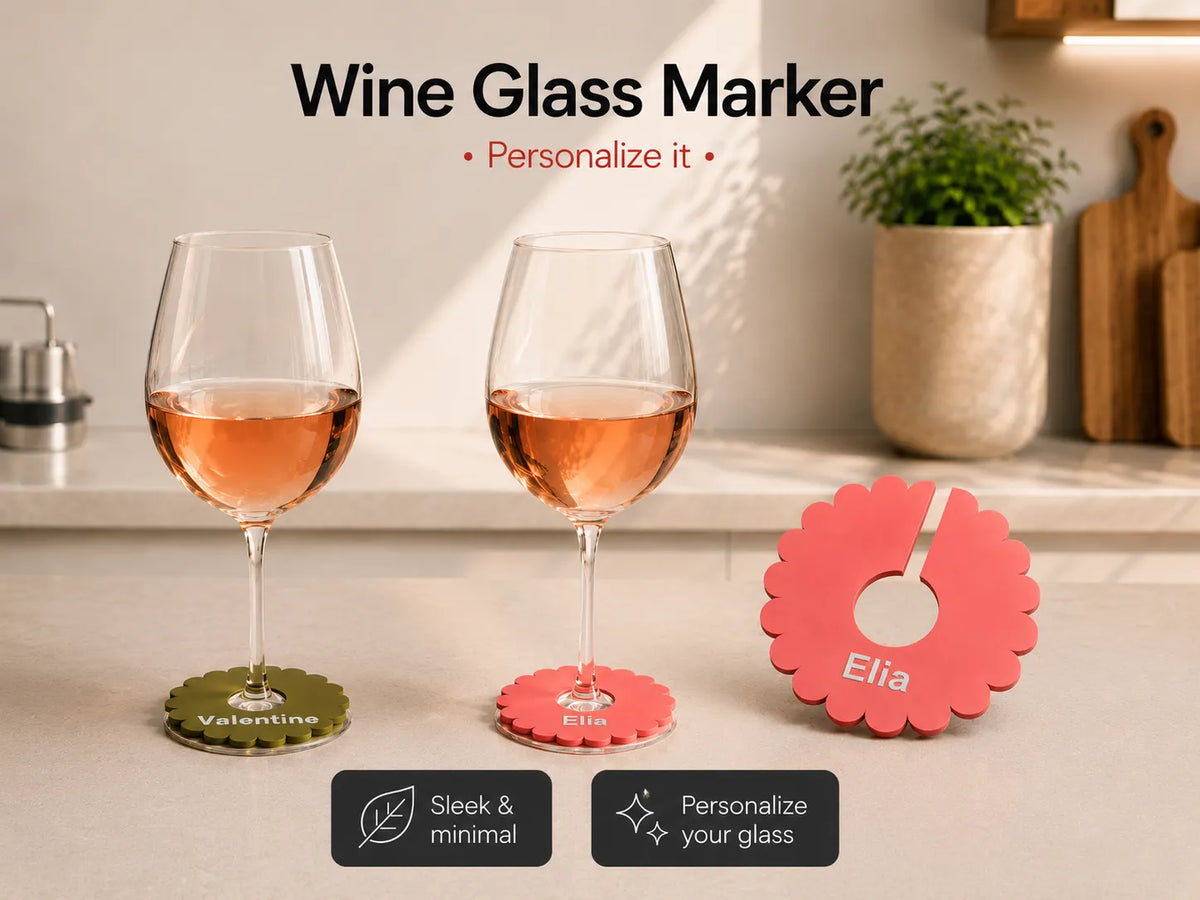 Marqueur à Verre à Vin - Fêtes Print
