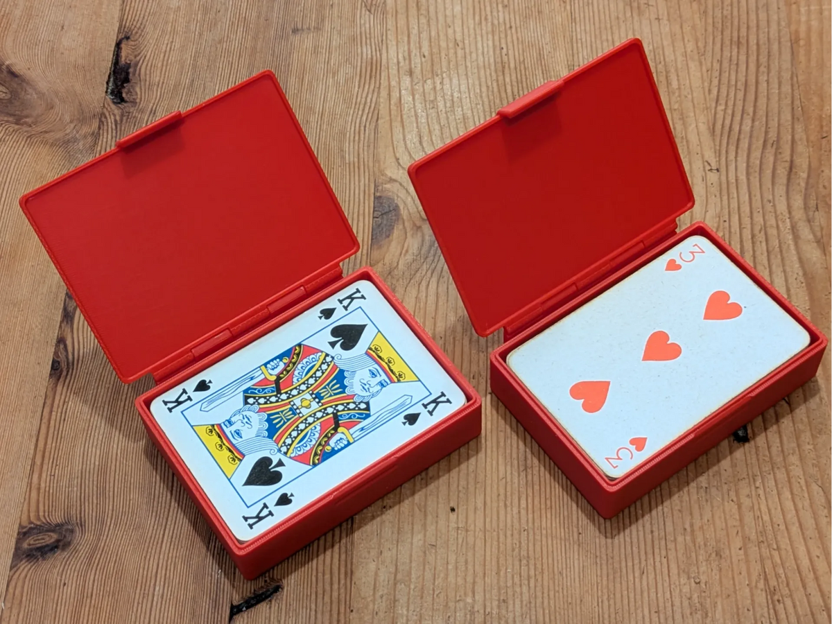 Boîte de jeu de cartes - charnière imprimée en place - fermeture par encliquetage - Fêtes Print
