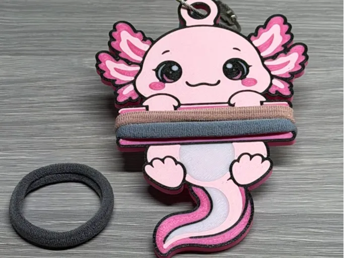 Porte-clés Porte-chouchou Axolotl - Beauté Print