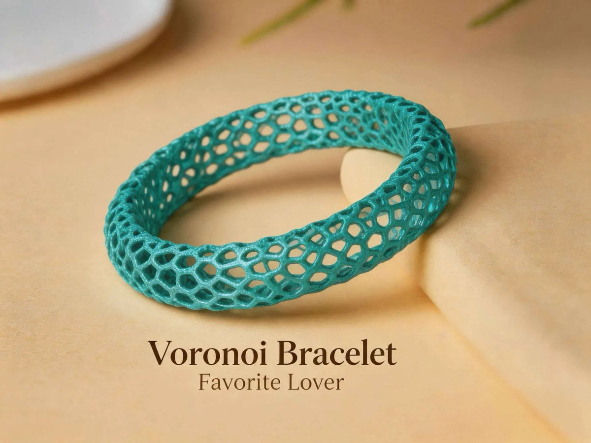 Bracelet Voronoï (style bracelet de jade) - Bijoux Print