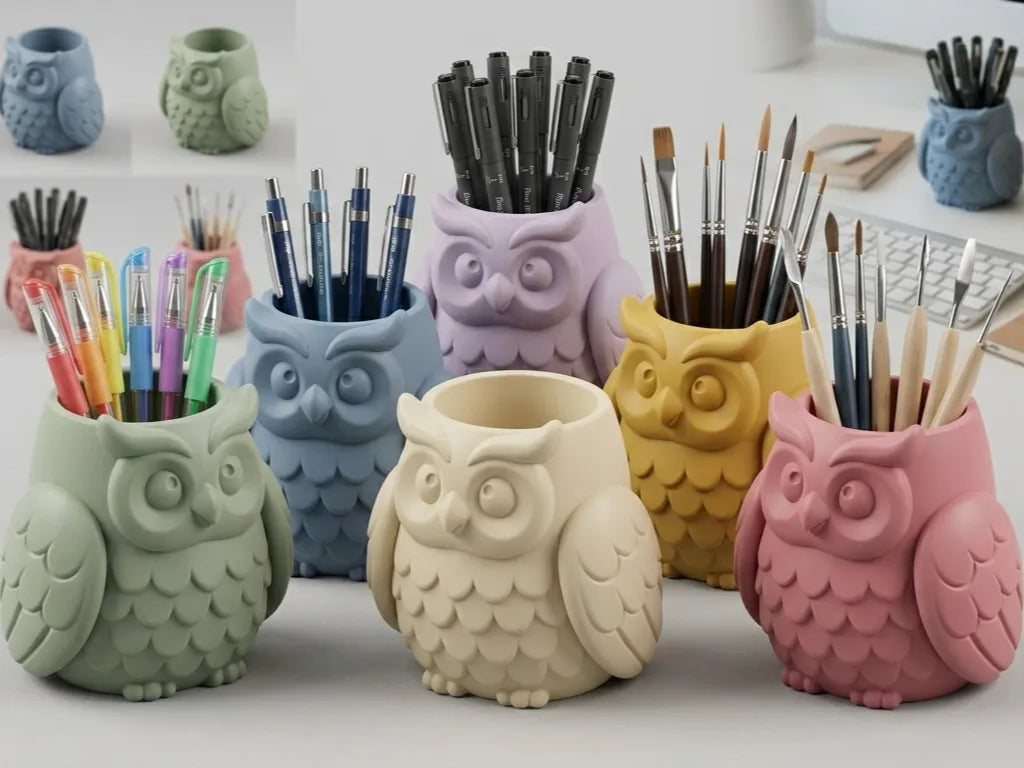 Compagnon de bureau Hibou Sage - Figurine Print