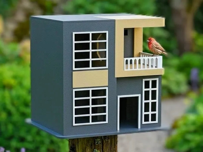 Maison Moderne Imprimée en 3D - Niche d'Oiseau - Outdoor Print