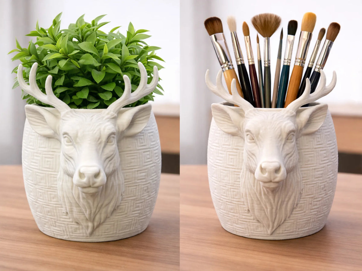 Organiseur Tête de Cerf – porte-stylo ou jardinière - Art Print