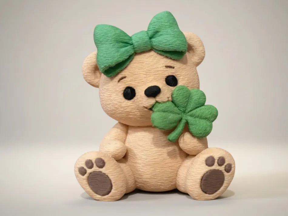Lucky Bella Édition Saint-Patrick Ours en peluche douillet - Fêtes Print