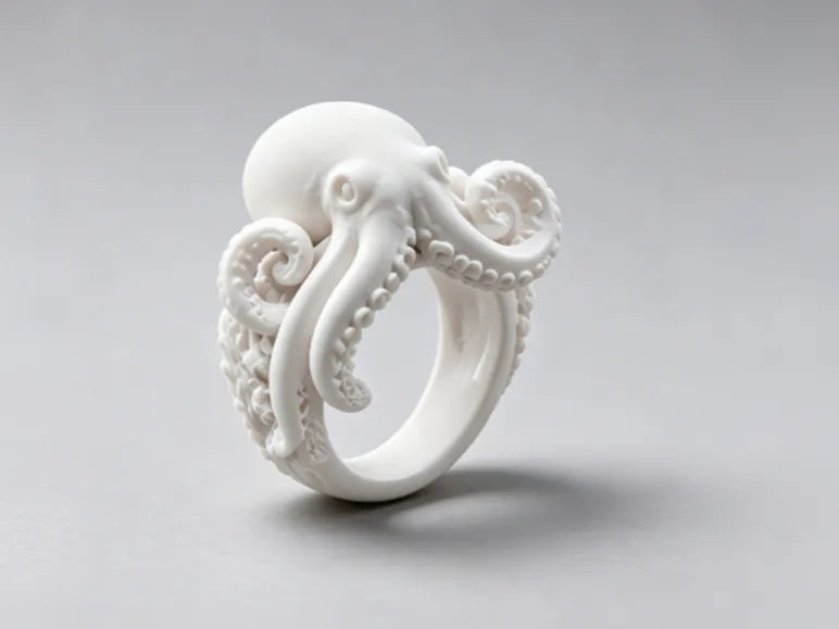 Abysse Tourbillonnante Abyss Spiral｜Bague sculpture pieuvre des profondeurs - Art Print