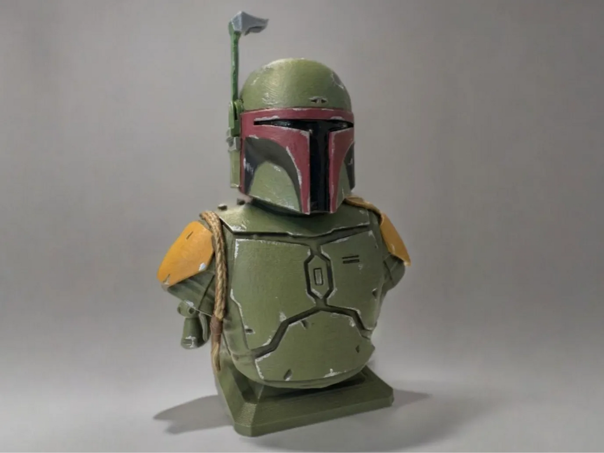 Buste de Boba Fett Mandalorien - Objet de collection Star Wars - Geek Print