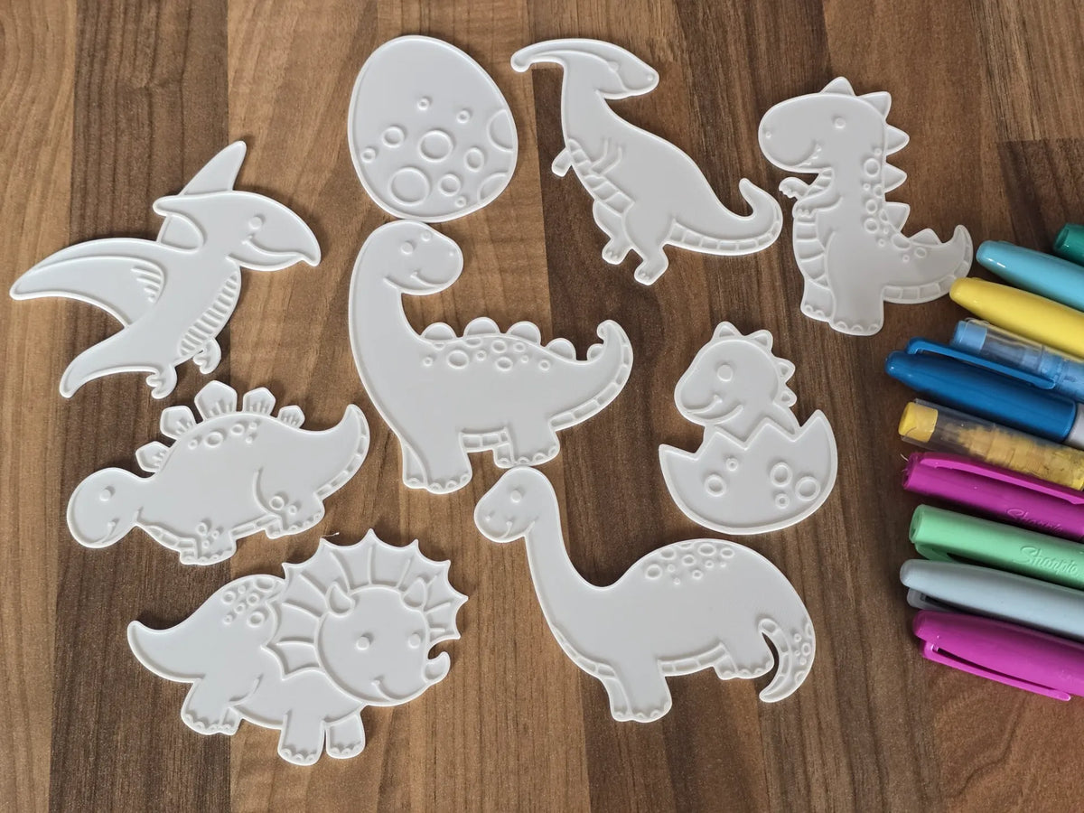 Kit de bricolage à colorier L'Escadron des Amis Dinosaures Mignons - Maquette Print