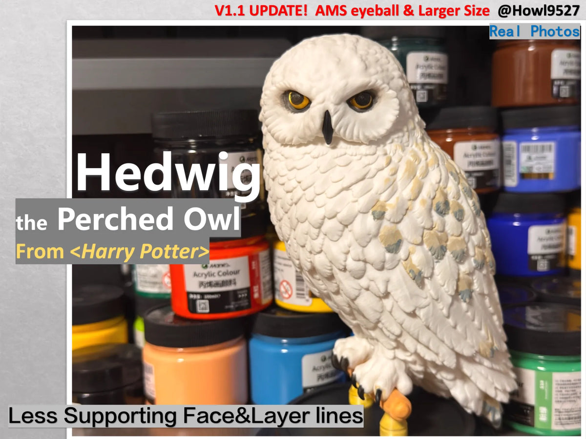 (Chouette harfang perchée (Hedwig)) Inspiré de Harry Potter - Geek Print