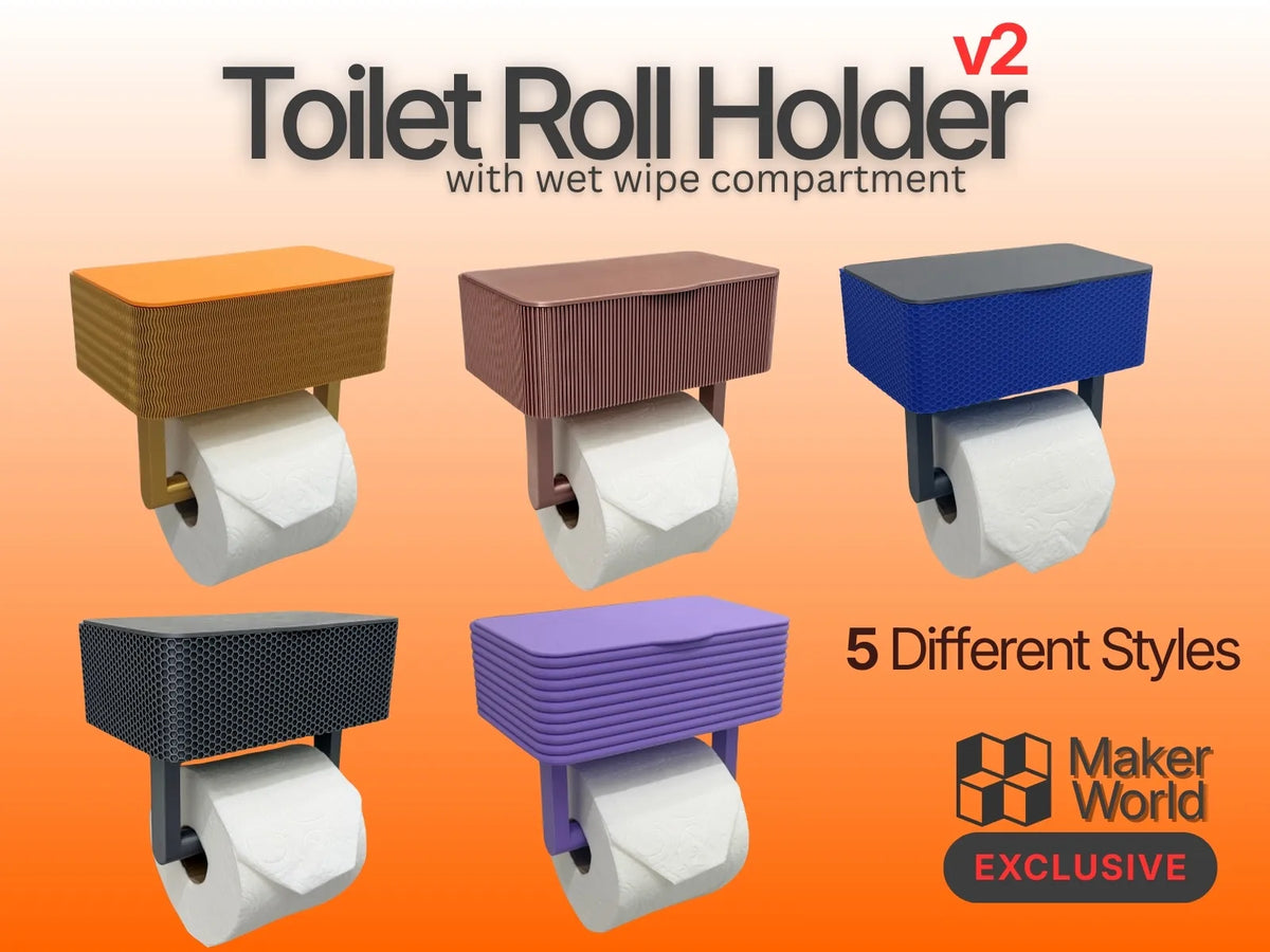 Porte-rouleau de toilettes - Boîte à lingettes humides, 4 styles - Bébé Print