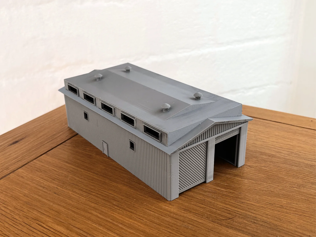 Hangar à locomotives simple/double. Modélisme ferroviaire à l'échelle N - Maquette Print