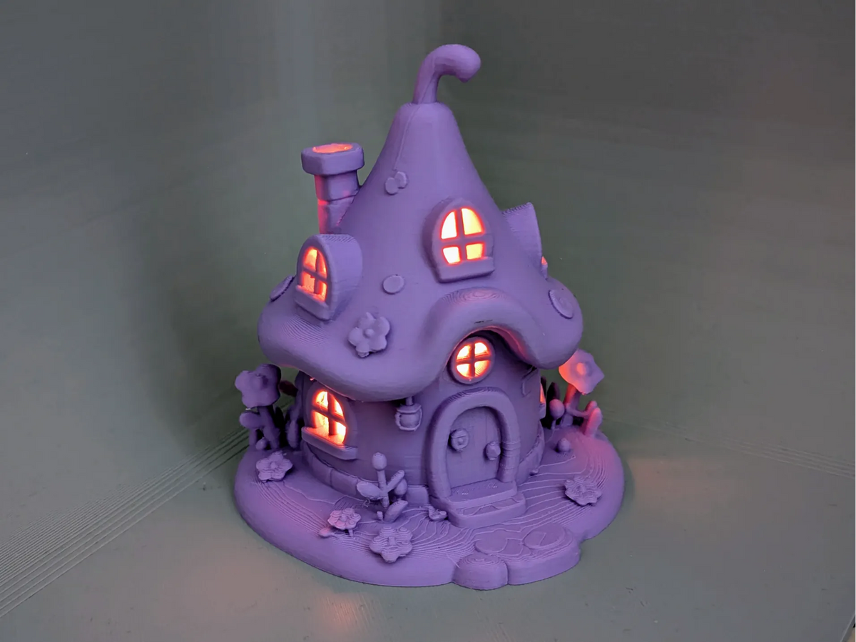 Maison de conte de fées lanterne – Maison de bougie chauffe-plat LED - Fêtes Print