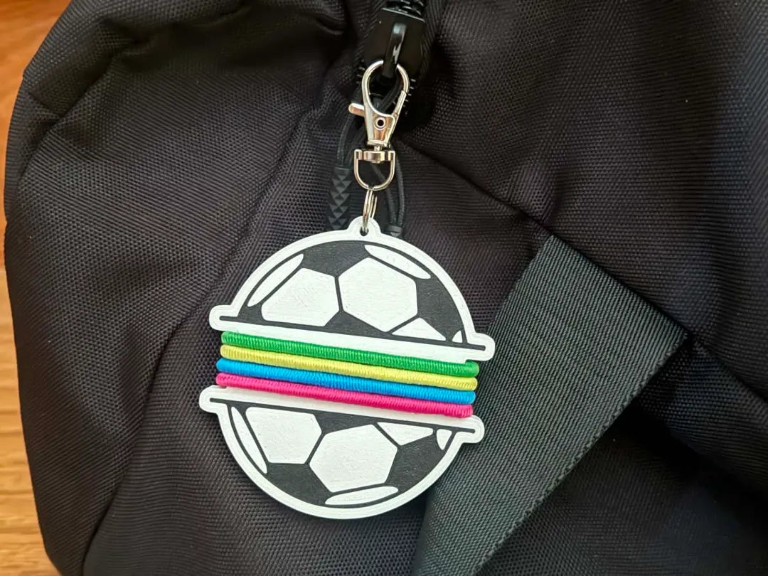 Porte-élastiques en forme de ballon de football pour sac - Cadeau Print