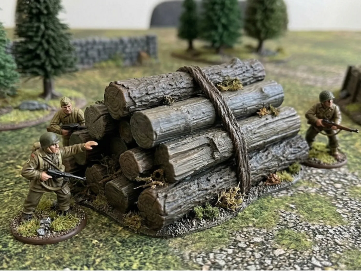 Terrain dispersé de jeu de guerre de table - Pile de bûches - Jeux Print