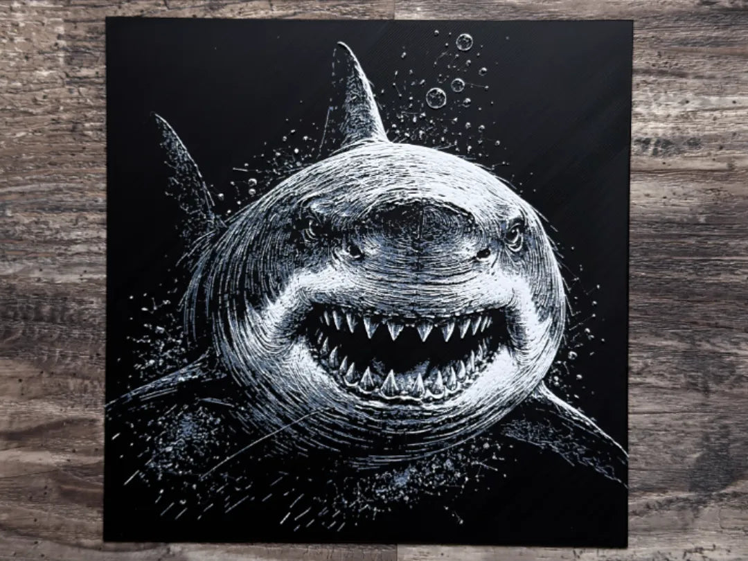 Grand Requin Blanc HueForge Série Faune - Art Print