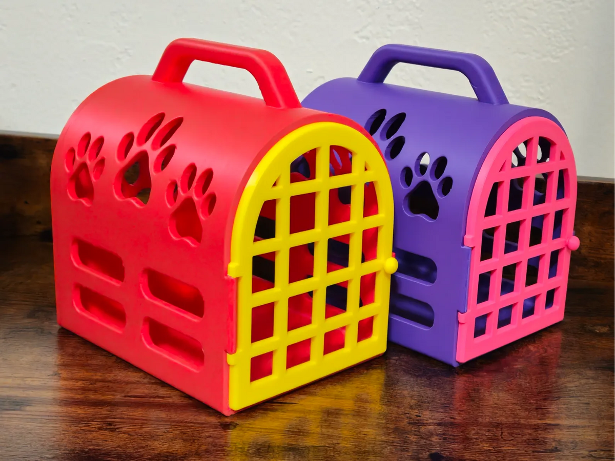 Cage de transport pour animaux avec empreintes de pattes - Pet Print