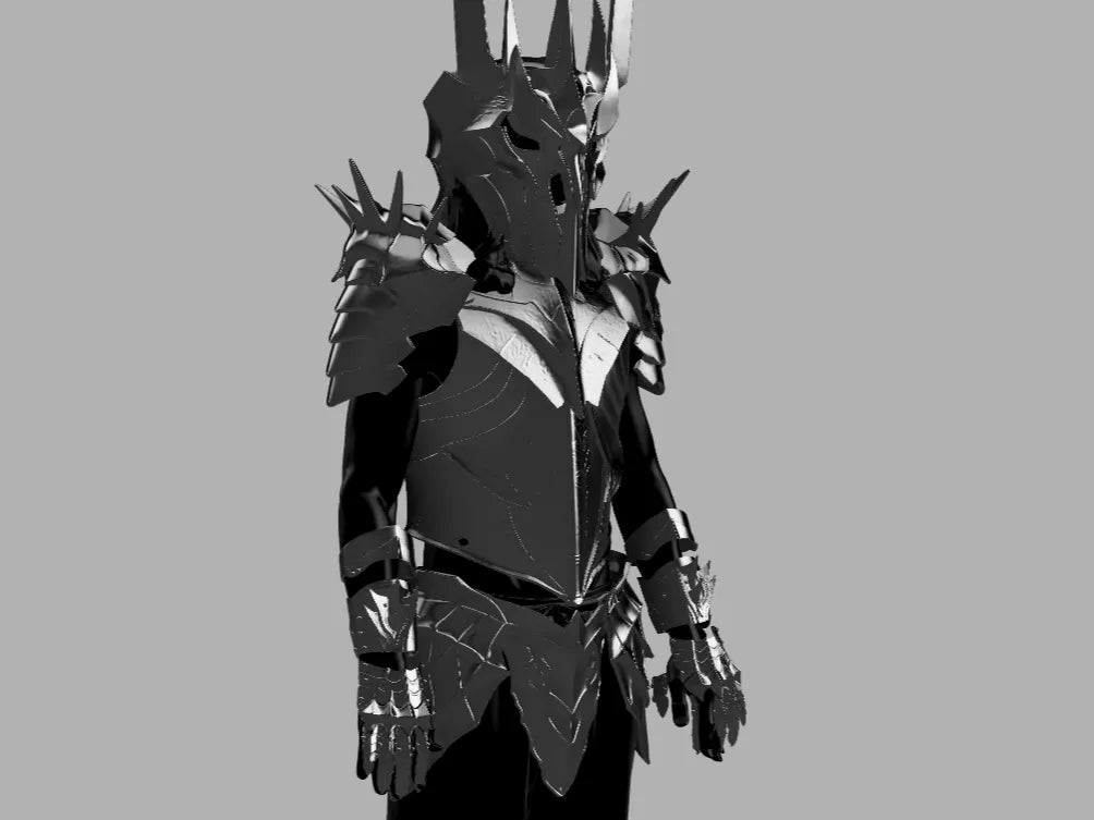 Ensemble d'armure complète portable du Seigneur des Ténèbres Sauron LOTR - Cosplay Print