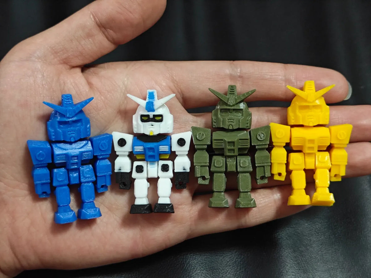 Porte-clés Gundam articulé (impression monobloc) - Figurine Print