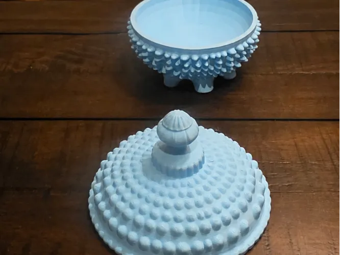 Plat à bonbons ouvert antique vintage de style Fenton Glass - Fêtes Print