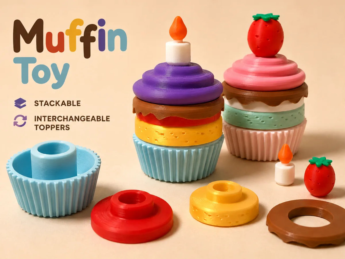 Jouet Cupcake Montessori pour enfants, muffins à assembler - Jeux Print