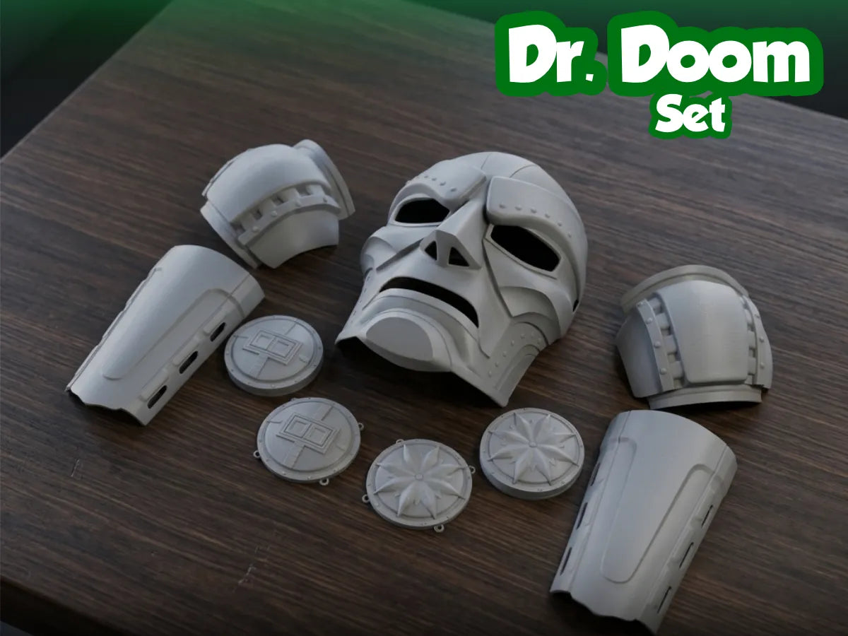 Masque, brassards et médaillons du Dr Fatalis - Cosplay Print