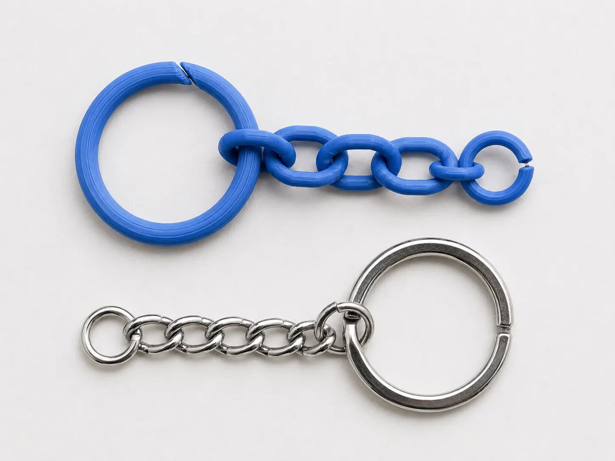 Chaîne de porte-clés + Anneau de porte-clés (Impression en place) - Cadeau Print