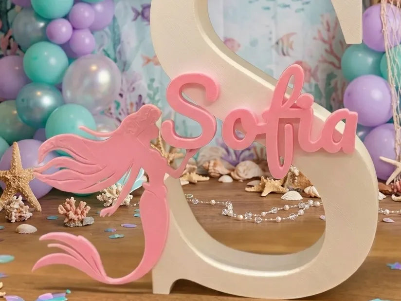 Panneau de nom personnalisé Sirena - Cadeau Print