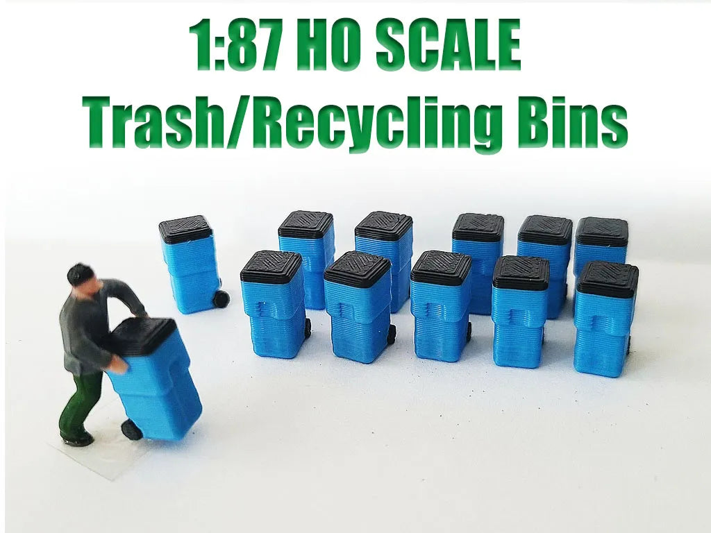 Bac de recyclage/déchets à l'échelle 1:87 Ho - Maquette Print