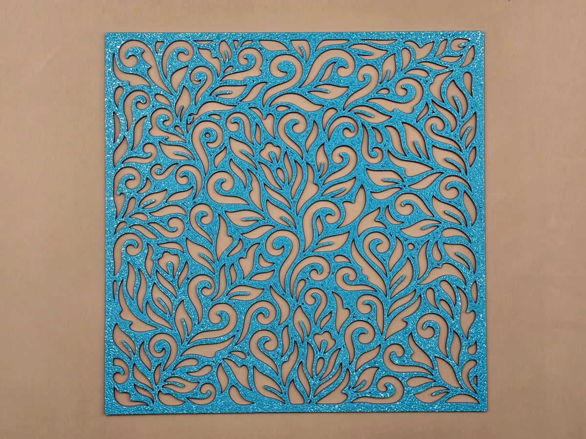 Modèle de pochoir artisanal à motif de tourbillons abstraits - Art Print