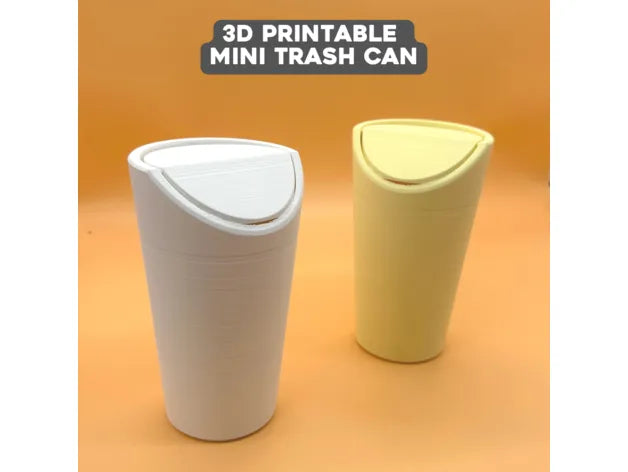Mini-poubelle imprimable en 3D pour l'utilisation dans la voiture et au bureau - Auto Print