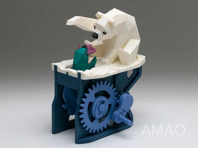 Ours polaire et phoque (automates) - Mécanique Print