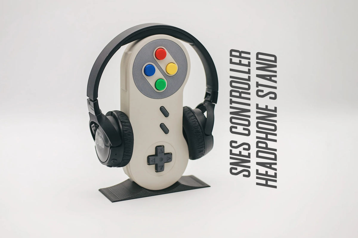 Support de casque manette SNES Décoration de jeu rétro - Geek Print
