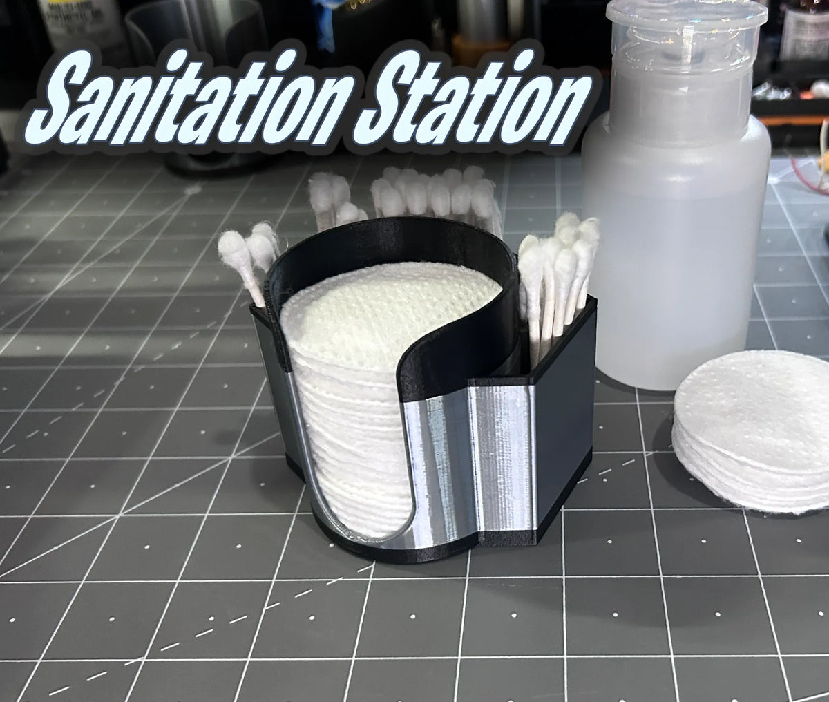 Porte-coton et bâtonnets d'oreilles - Station d'hygiène - Beauté Print