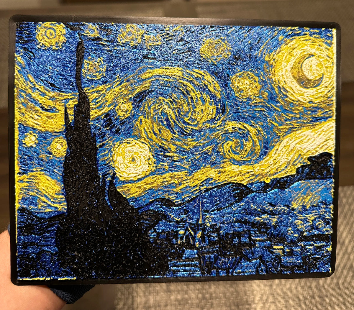 La Nuit étoilée - HueForge - Art Print