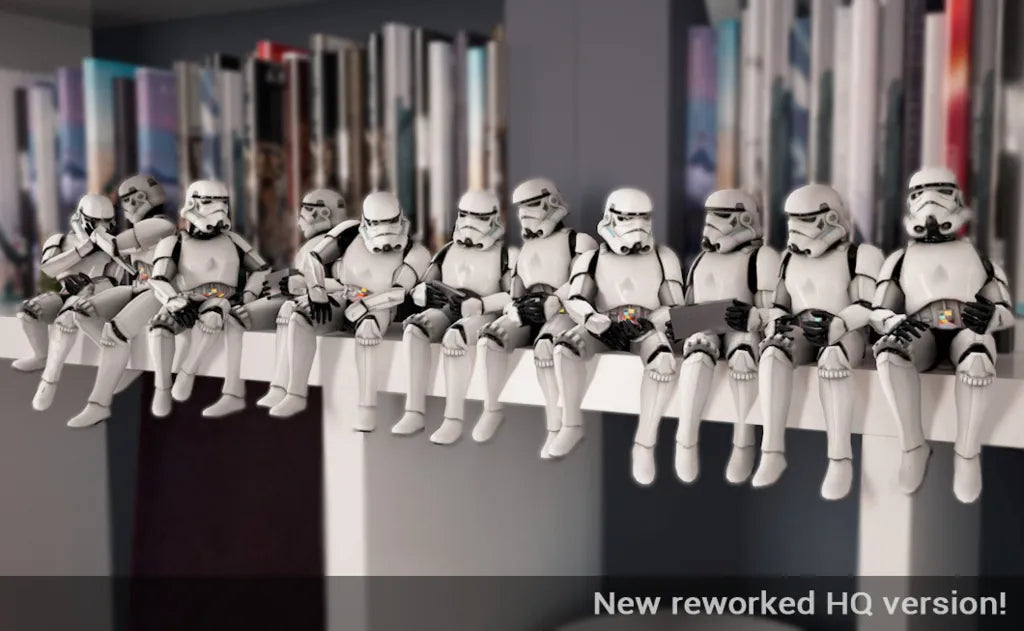 Déjeuner au sommet d'une étagère (Stormtroopers Star Wars) - Geek Print